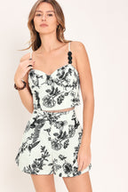 Vintage Botanical Woven Shorts