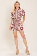 Provence Weekend Woven Romper