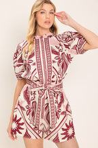 Provence Weekend Woven Romper