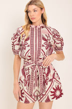 Provence Weekend Woven Romper
