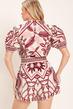 Provence Weekend Woven Romper