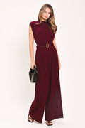 Dark Cherry Column Jumpsuit