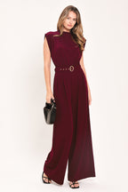 Dark Cherry Column Jumpsuit