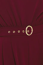 Dark Cherry Column Jumpsuit