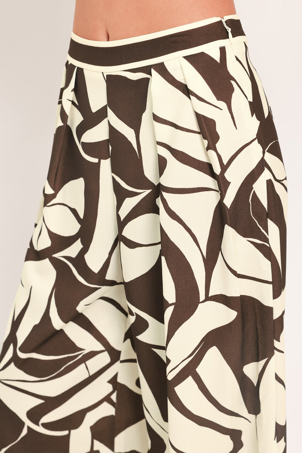 Vanilla Vine Mosaic Wide-Leg Pants