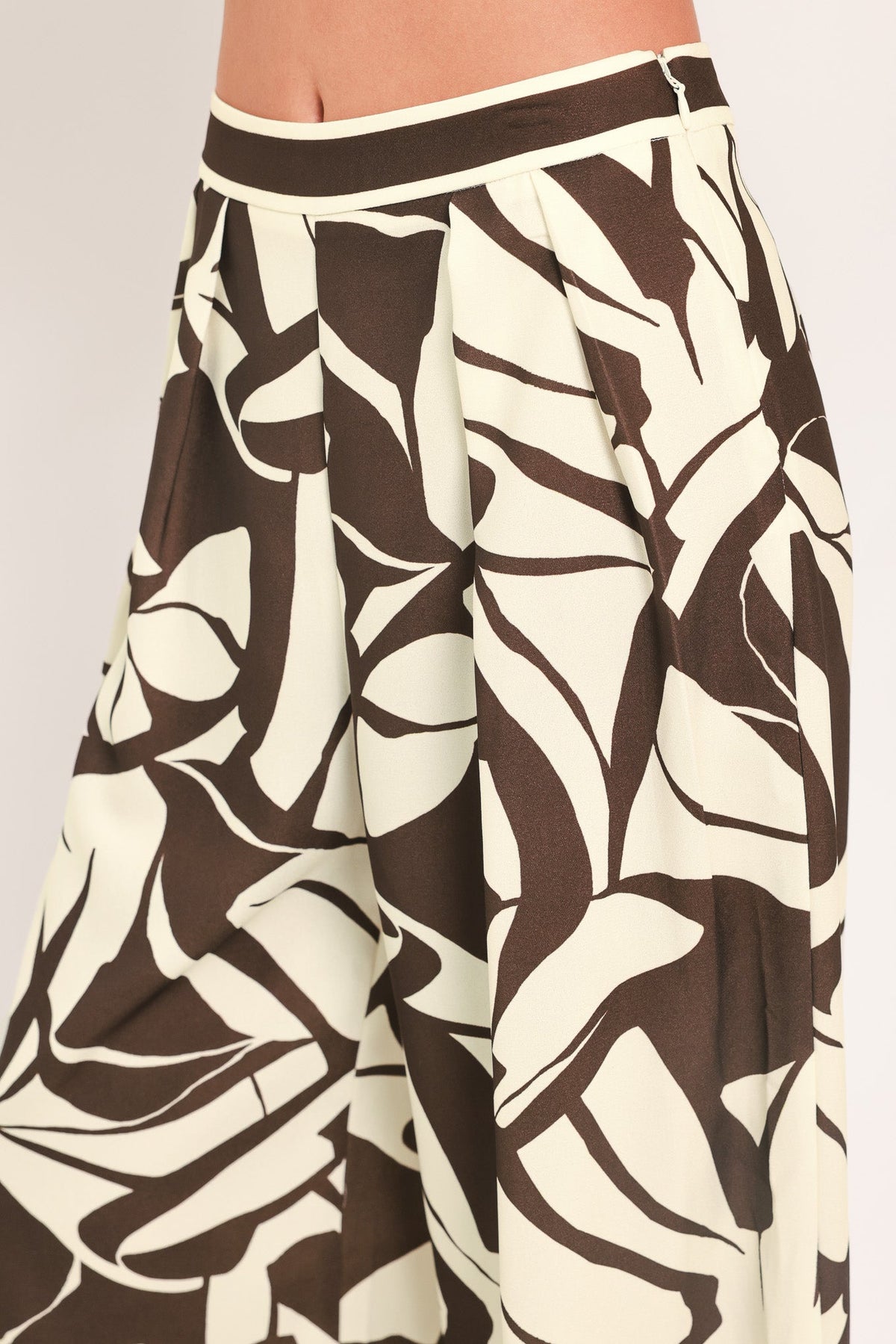 Vanilla Vine Mosaic Wide-Leg Pants