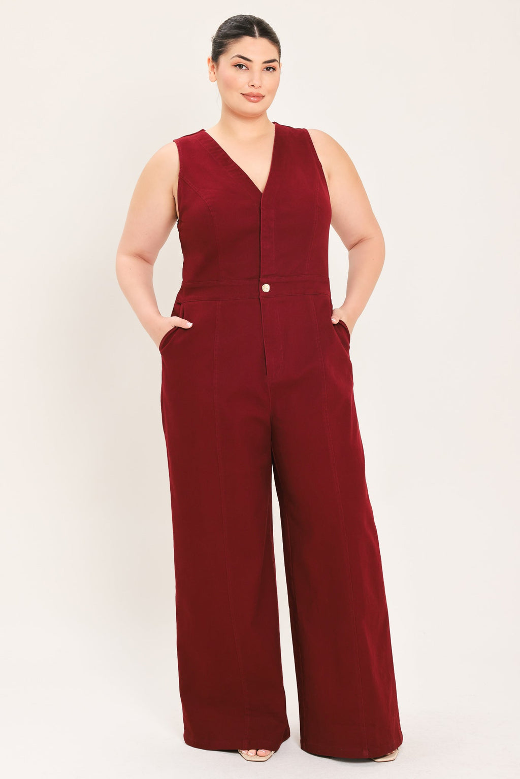 Merlot City Muse Twill Jumpsuit
