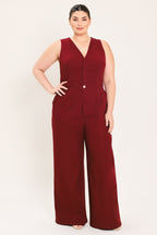 Merlot City Muse Twill Jumpsuit