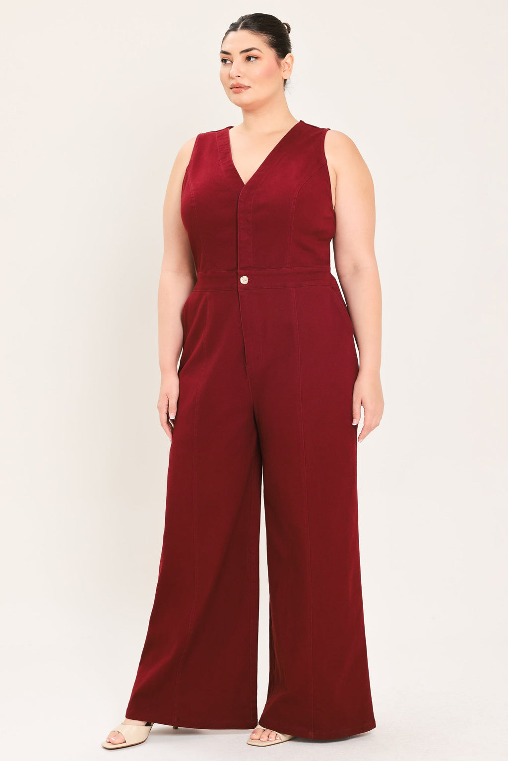 Merlot City Muse Twill Jumpsuit