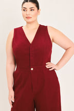 Merlot City Muse Twill Jumpsuit