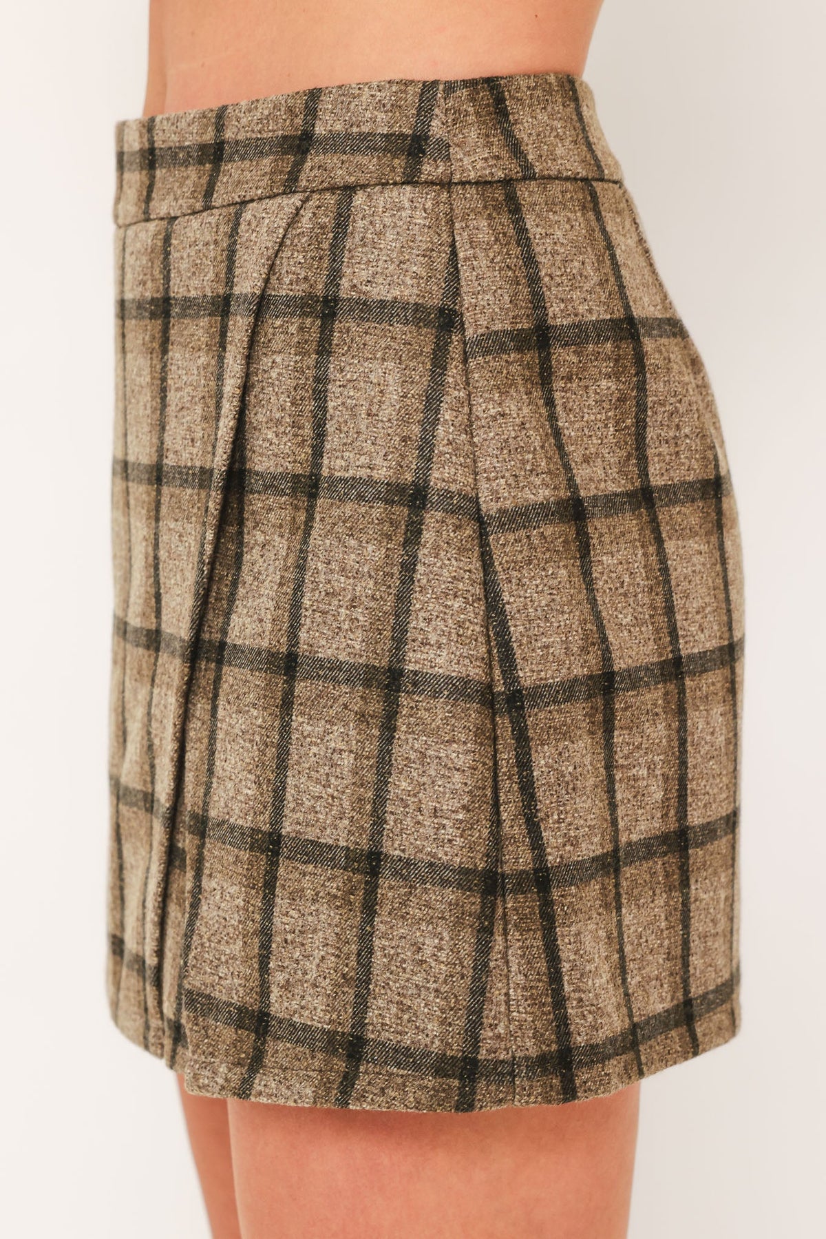 Heather Grid Romance Plaid Skort