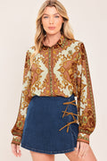 Retro Café Denim Skort