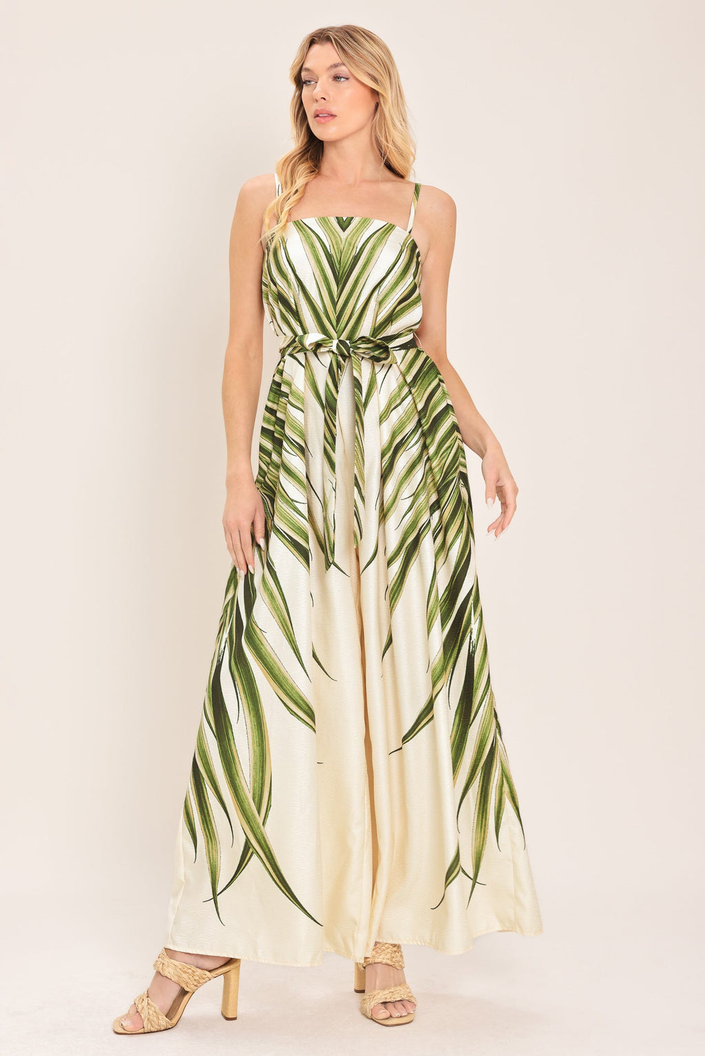 Resort Canvas Woven Jumpsuit
