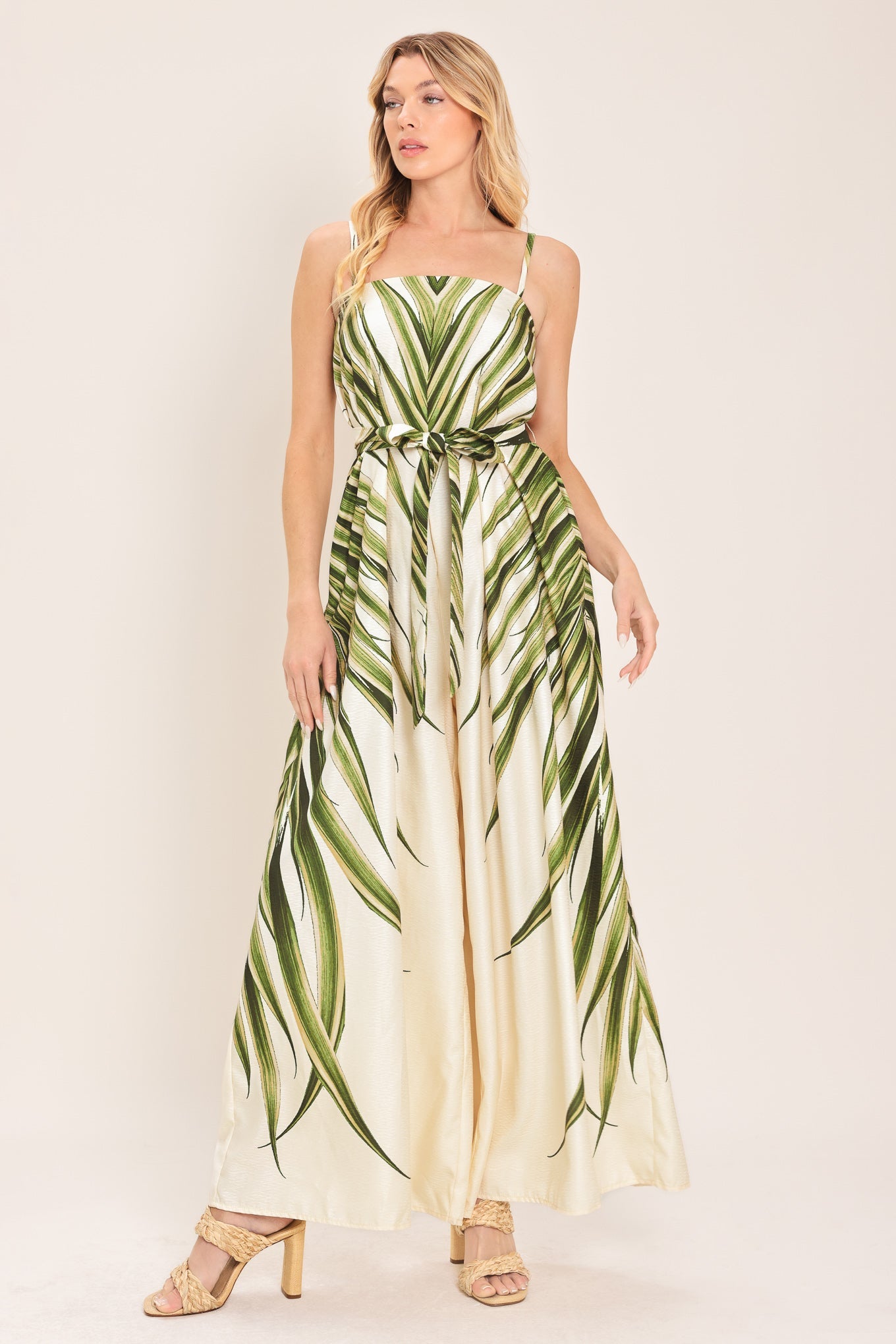 Resort Canvas Woven Jumpsuit