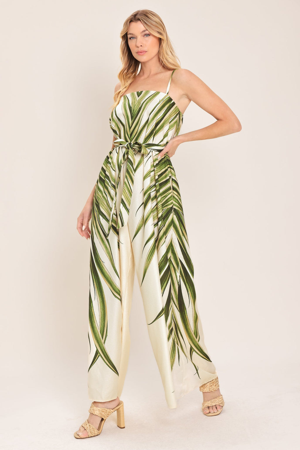 Resort Canvas Woven Jumpsuit