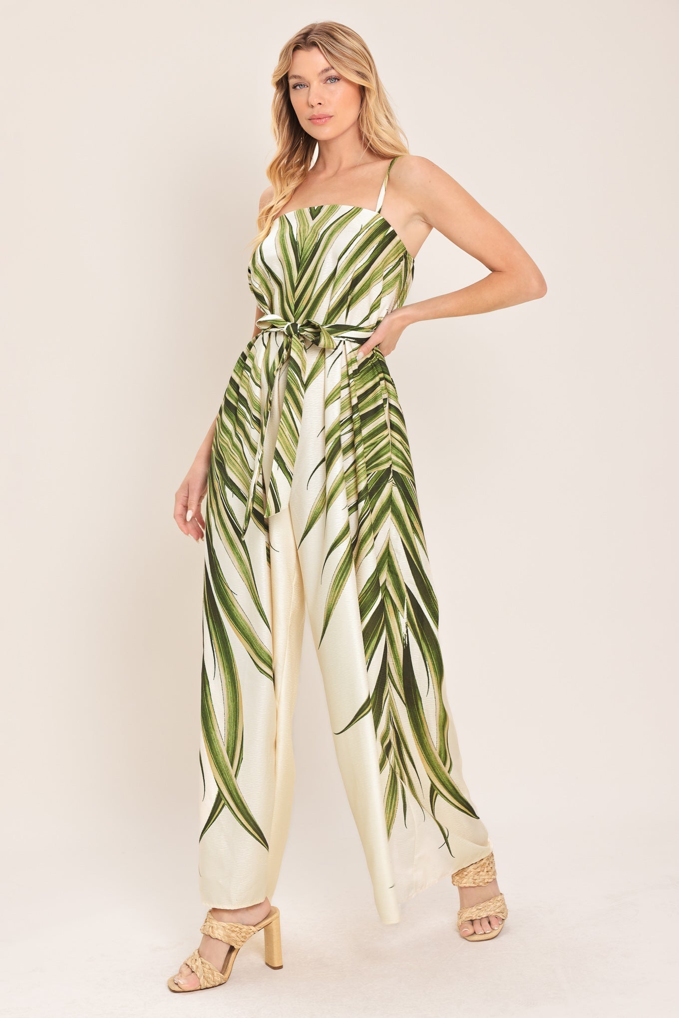 Resort Canvas Woven Jumpsuit