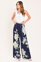 White Magnolia Current Wide Leg Pants