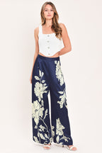 White Magnolia Current Wide Leg Pants