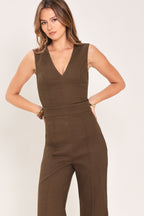 Rich Espresso Flare Jumpsuit