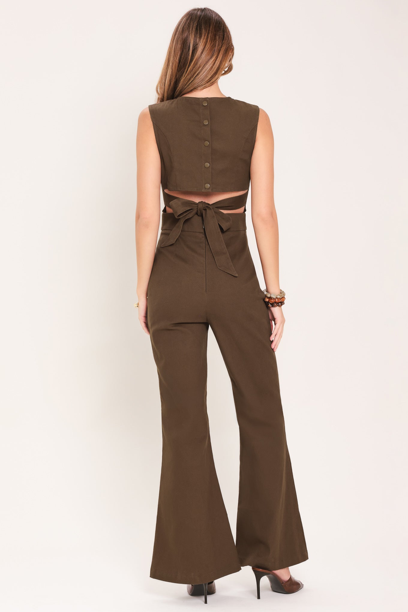 Rich Espresso Flare Jumpsuit