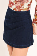 Autumn Leaf Denim Skort