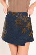 Copper Blossom Jacquard Skort