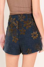 Copper Blossom Jacquard Skort
