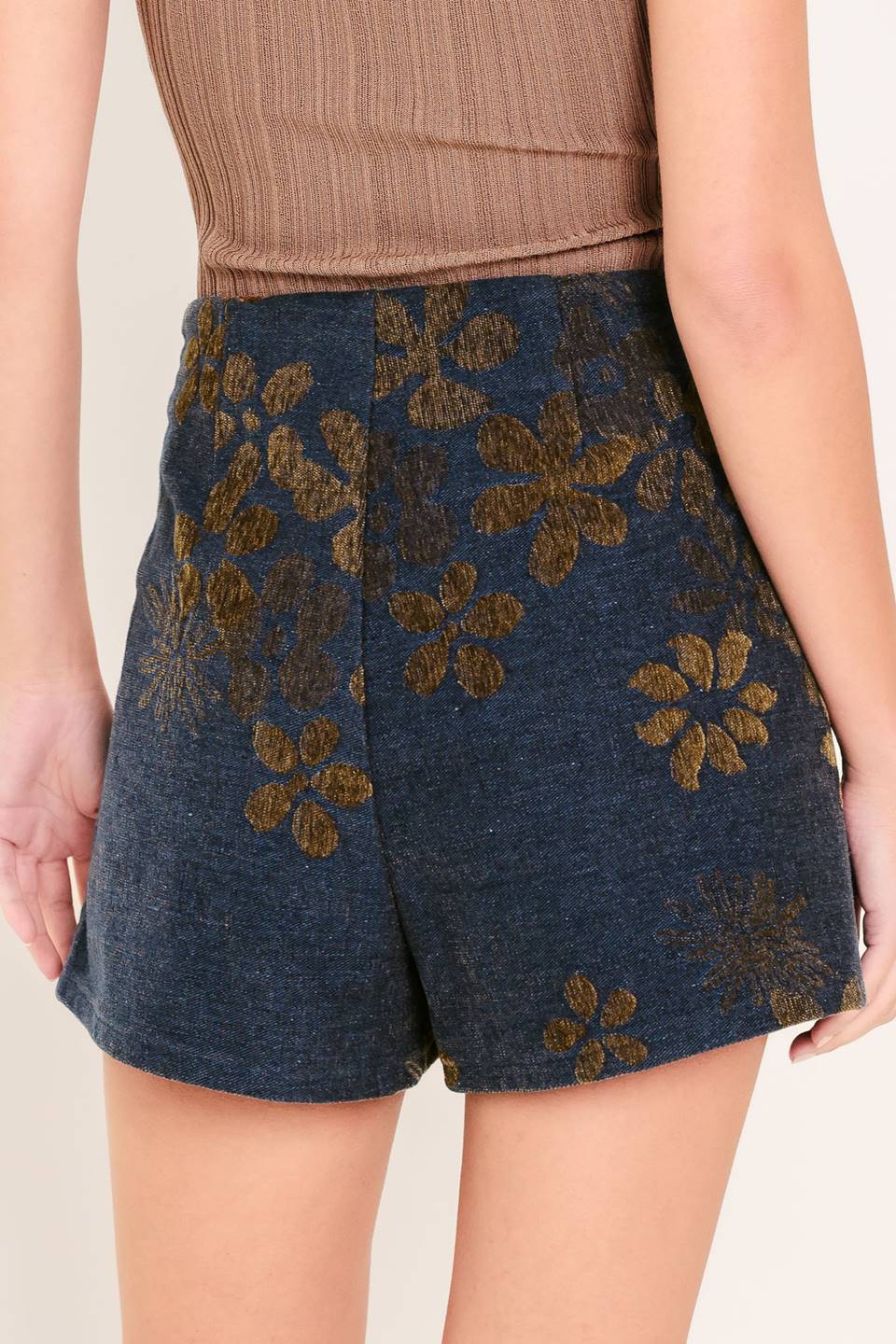 Copper Blossom Jacquard Skort
