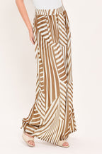 Latte Ribbon Rhapsody Wide Leg Pants