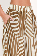 Latte Ribbon Rhapsody Wide Leg Pants