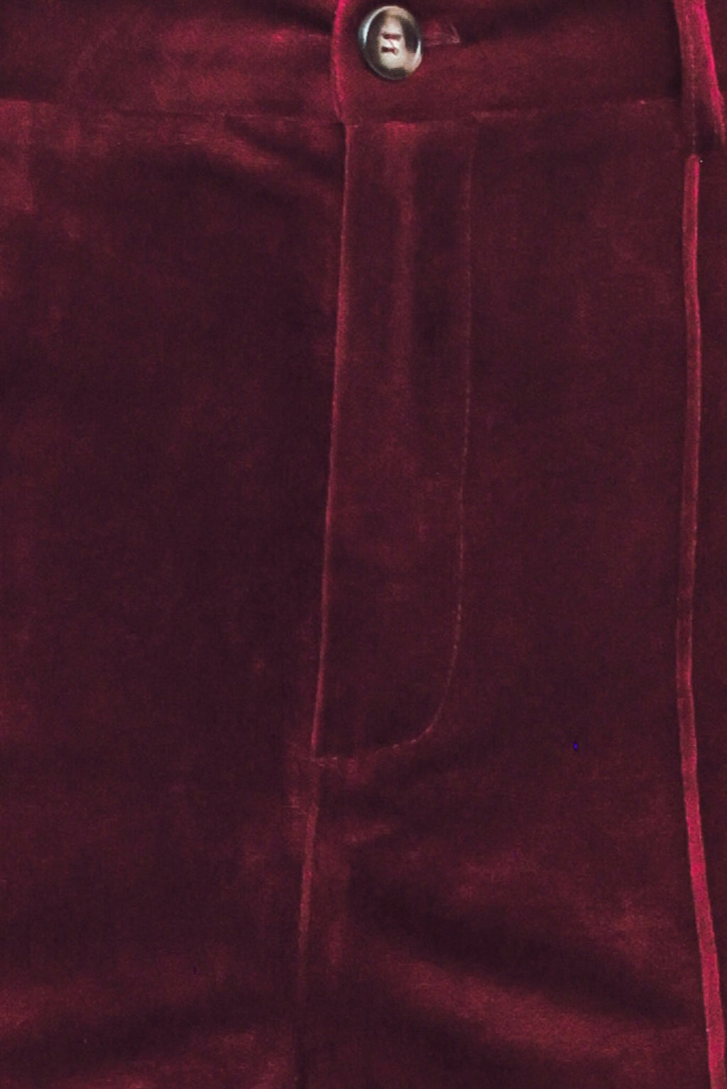 Bordeaux Edge Burgundy Velvet Flare Pants