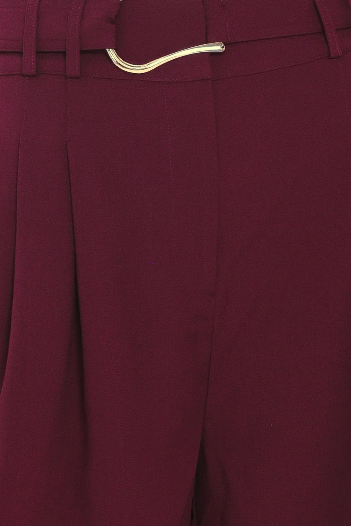 City Chic Buckle-Belted Culotte Pants