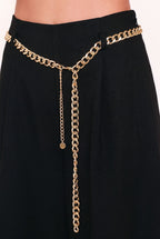 Night Out Chain-Belted Culotte Pants