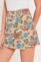 Wildflower Morning Note Jacquard Skort