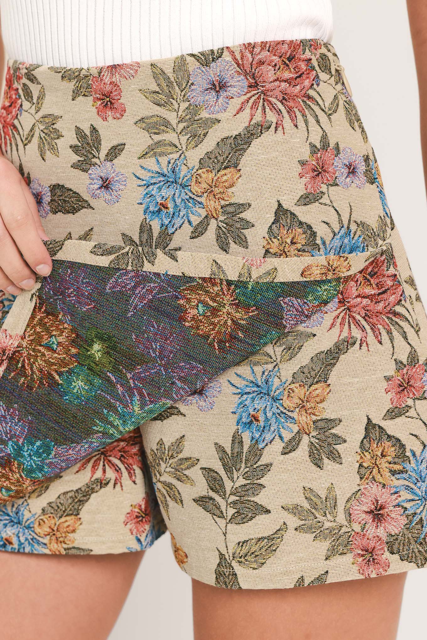 Wildflower Morning Note Jacquard Skort