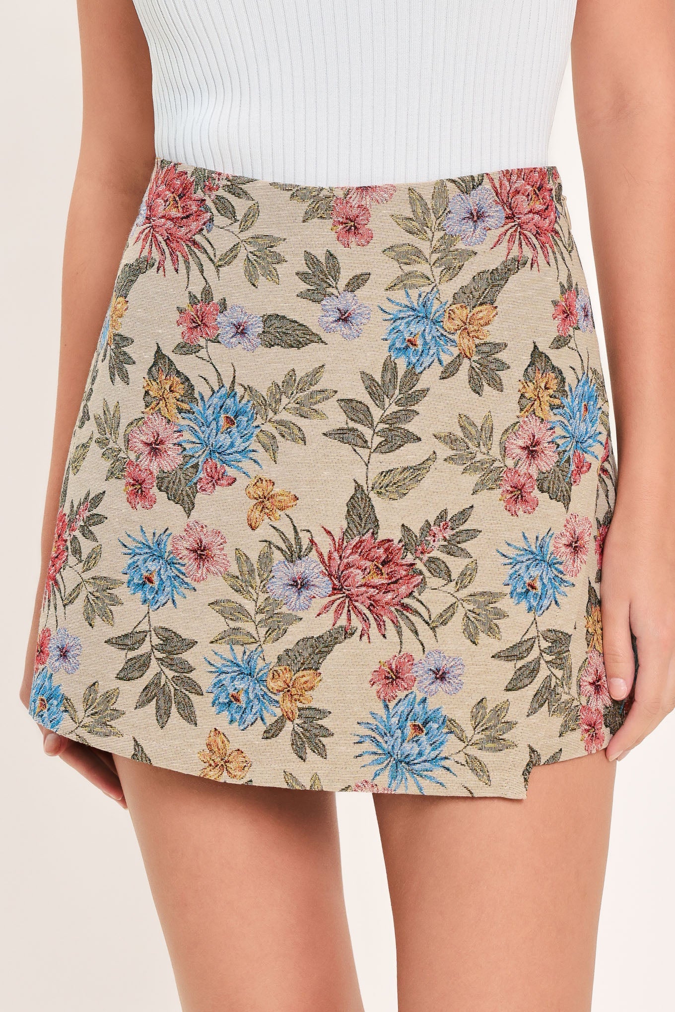 Wildflower Morning Note Jacquard Skort