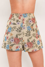 Wildflower Morning Note Jacquard Skort