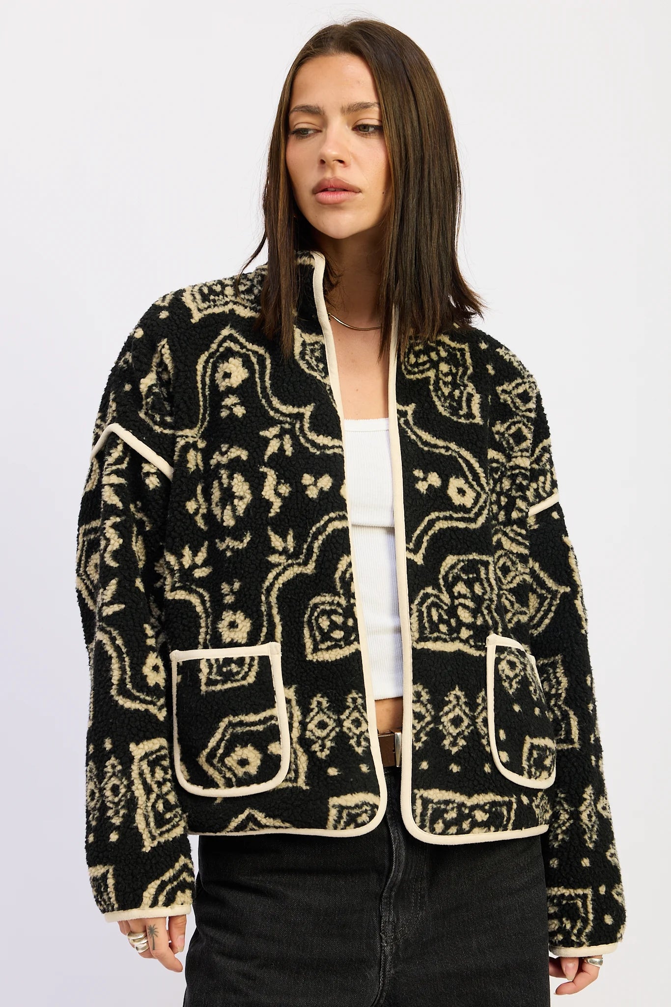 PAISLEY SHERPA JACKET