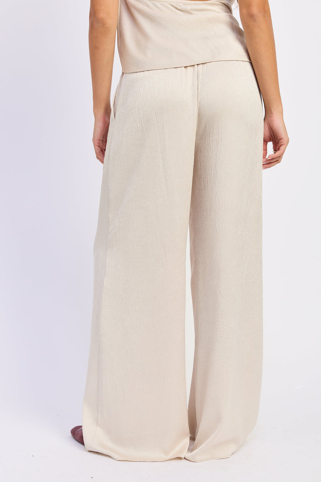 Champagne Satin Pants