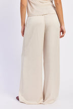 Champagne Satin Pants