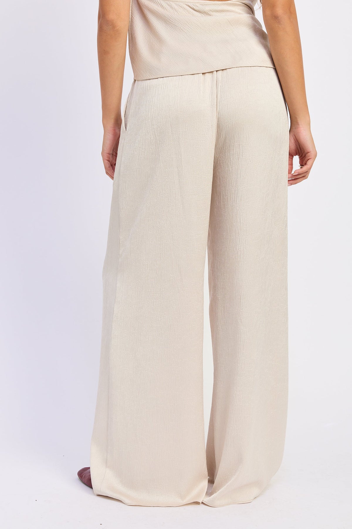 Champagne Satin Pants