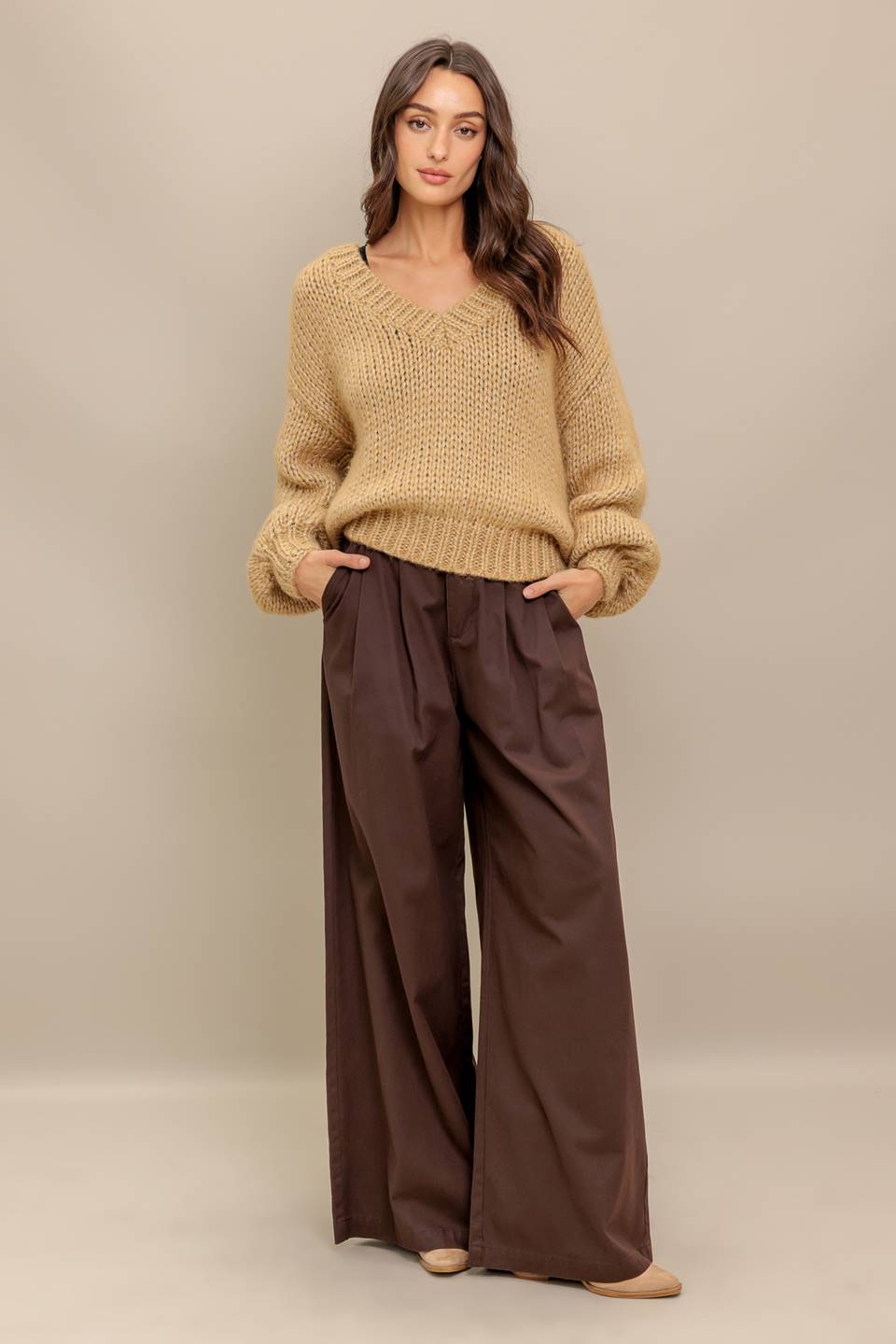 EARTHY TOUCH SWEATER KNIT TOP