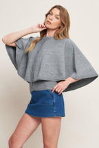 Misty Shawl Capelet Sweater