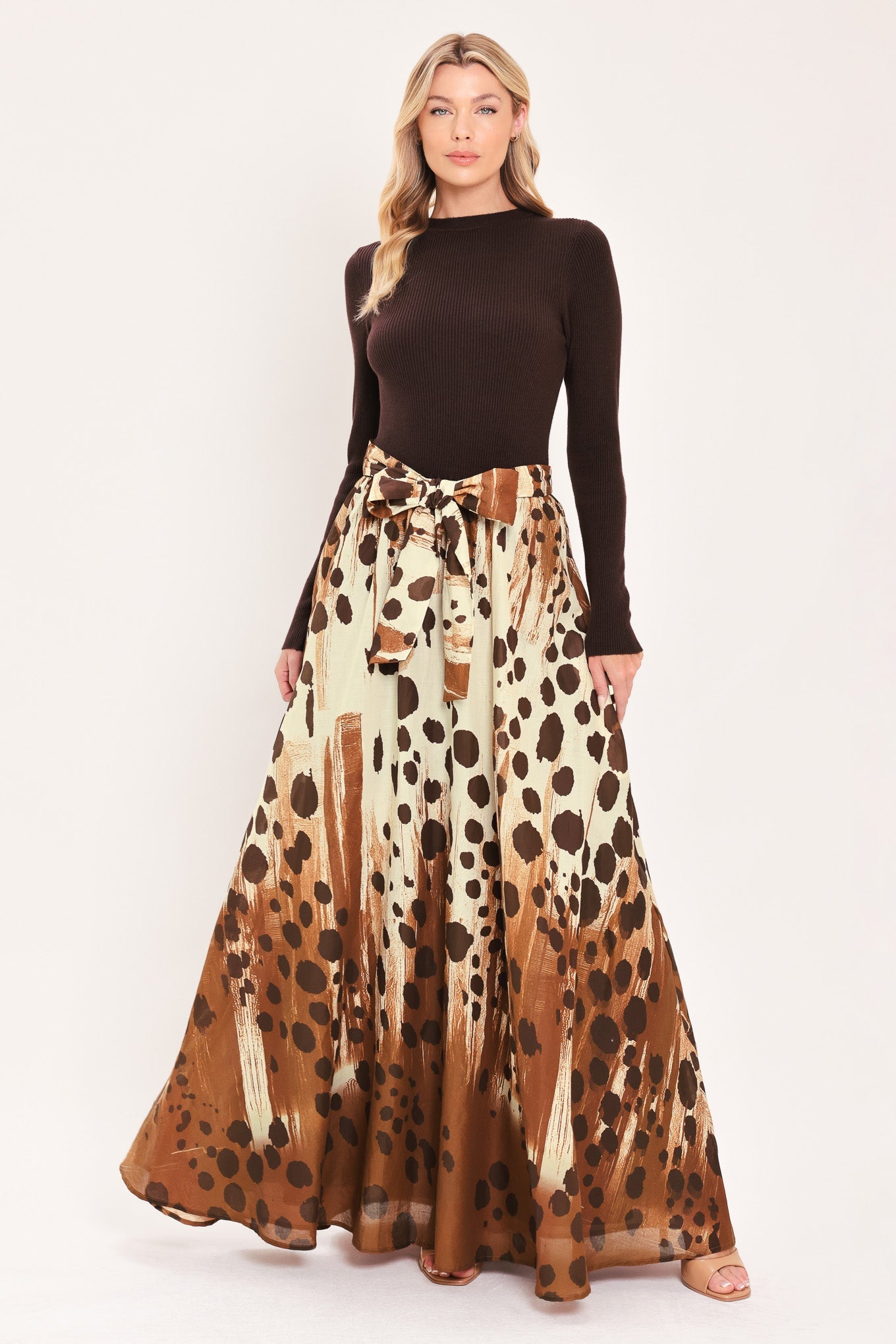 Amber Spot Serenade Sweater Maxi Dress