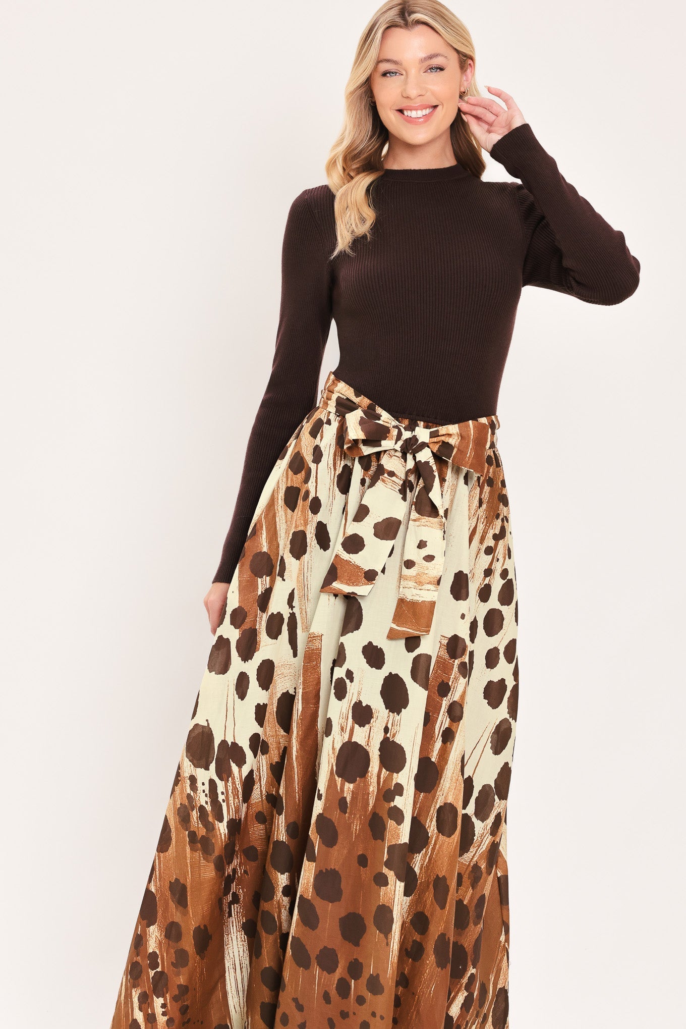 Amber Spot Serenade Sweater Maxi Dress