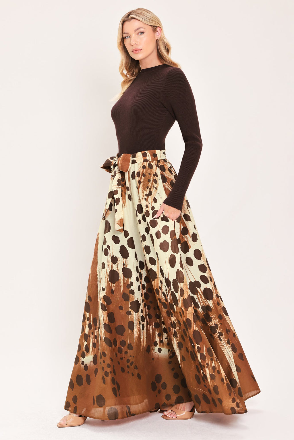 Amber Spot Serenade Sweater Maxi Dress
