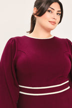 Merlot Ivory Moment Sweater Mini Dress