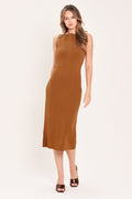 Saddlewood Elegance Sweater Knit Midi Dress