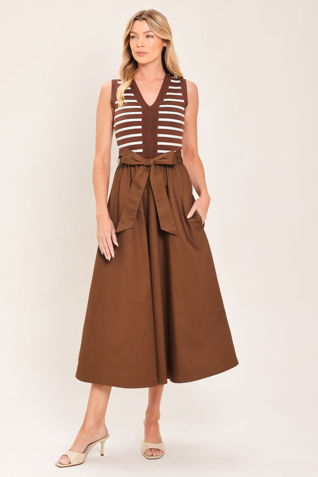 Espresso Sailor Sweater Midi Dress