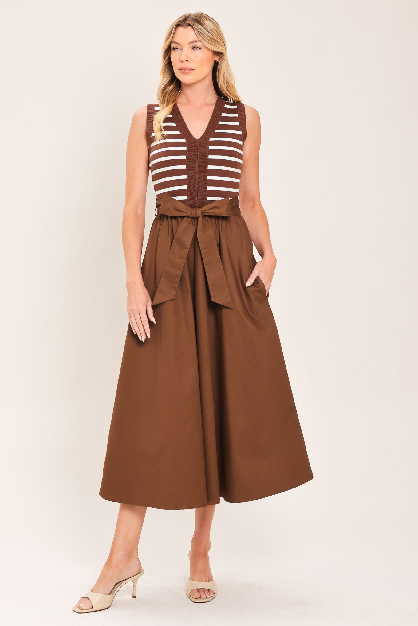Espresso Sailor Sweater Midi Dress